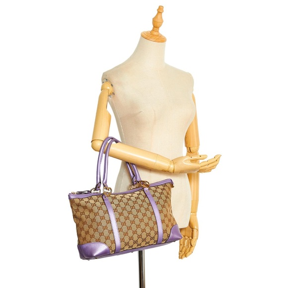 Gucci GG Guccissima Lovely Hearts Monogram Tote Bag and Wallet Set in Lavender - Picture 13 of 17